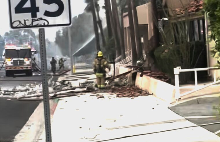 Investigators respond to scene of an explosion rocking Palm Springs, Calif.